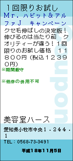 １回限りお試し:ハース